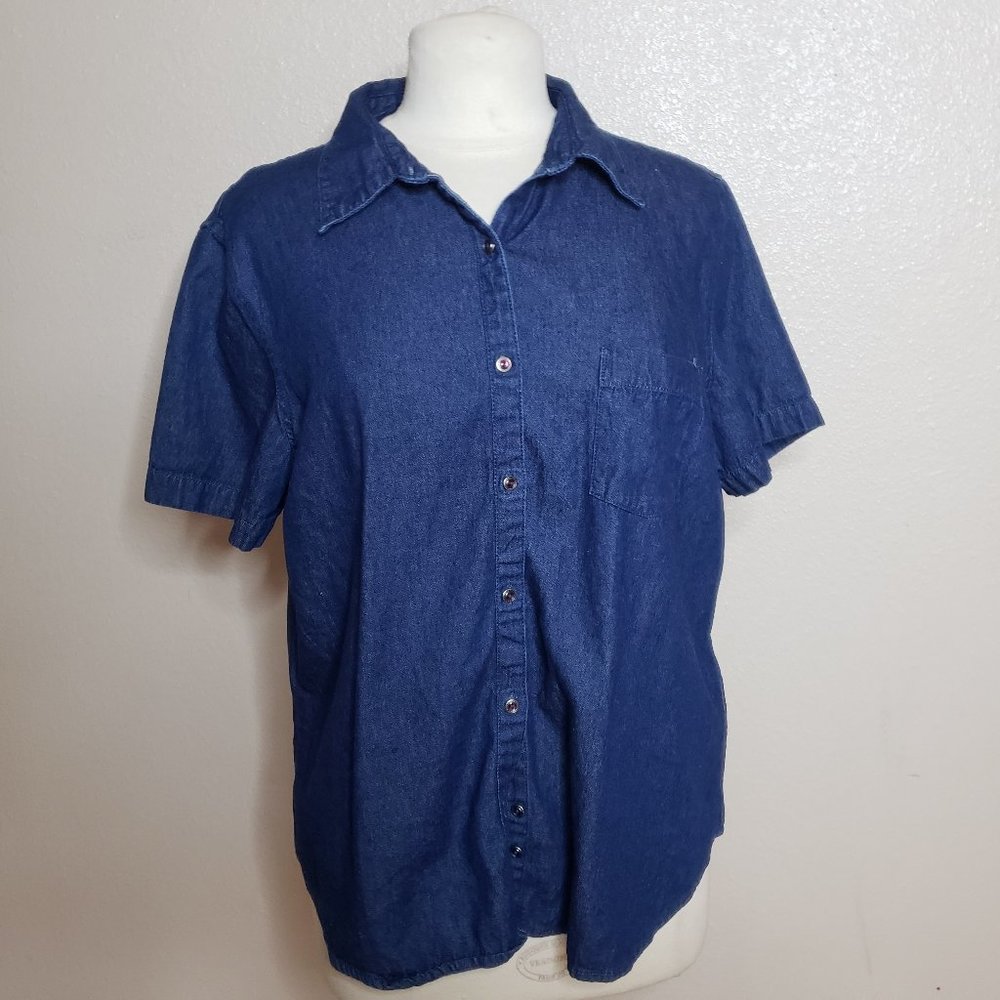 Vintage Faded Glory Denim Button Shirt